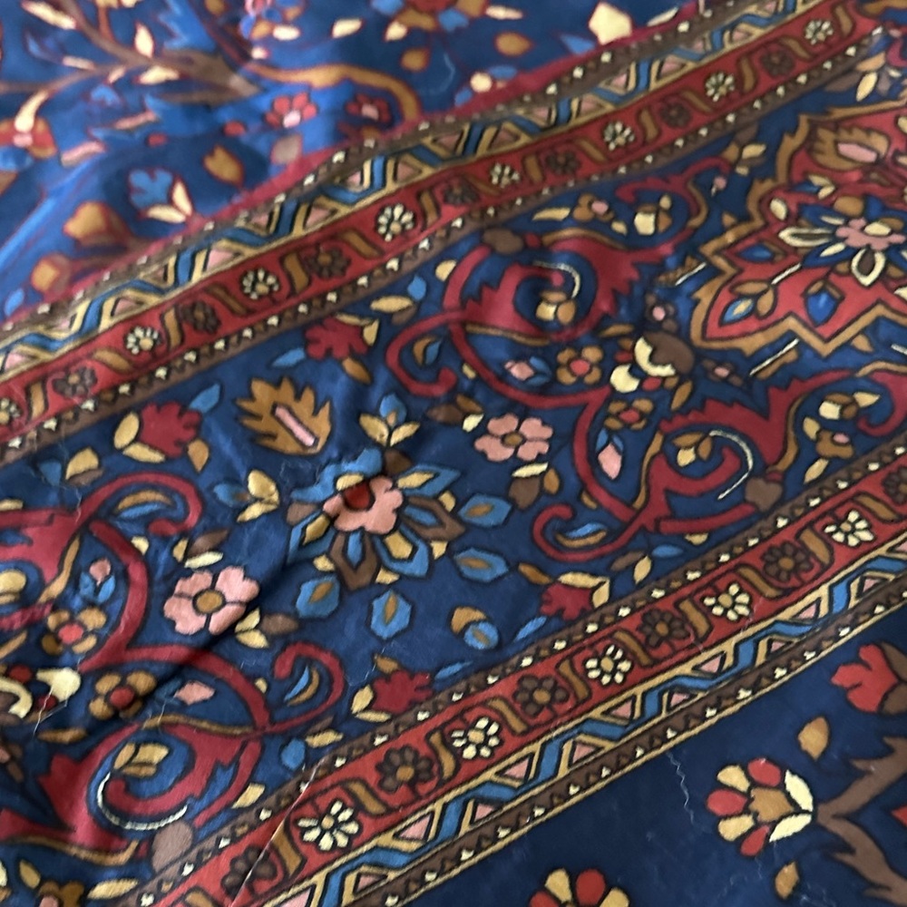 Ralph Lauren Navy and Burgundy Floral Paisley Maxi Sheet King size Brentford - Picture 6 of 6